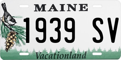 ME license plate 1939SV