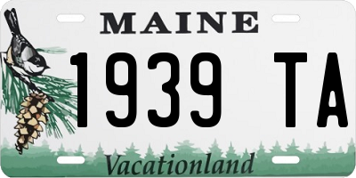 ME license plate 1939TA