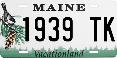 ME license plate 1939TK
