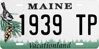 ME license plate 1939TP