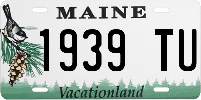 ME license plate 1939TU