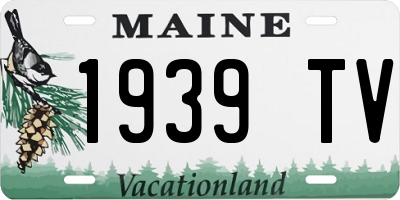 ME license plate 1939TV