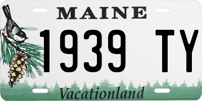 ME license plate 1939TY