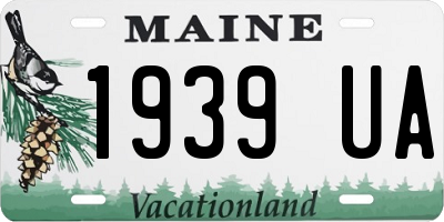 ME license plate 1939UA