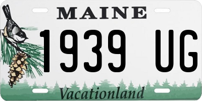 ME license plate 1939UG