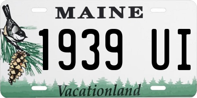 ME license plate 1939UI