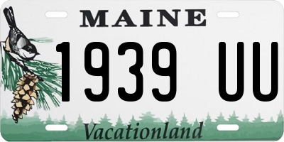 ME license plate 1939UU