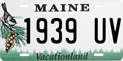 ME license plate 1939UV