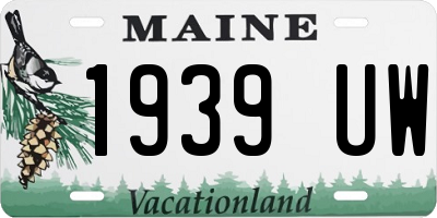 ME license plate 1939UW