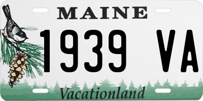 ME license plate 1939VA