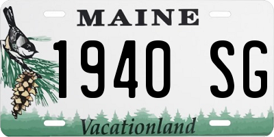 ME license plate 1940SG