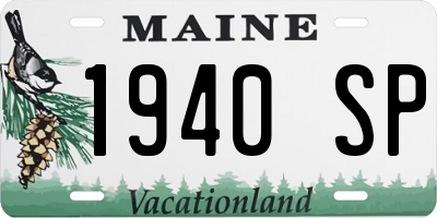 ME license plate 1940SP