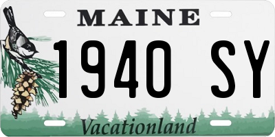 ME license plate 1940SY