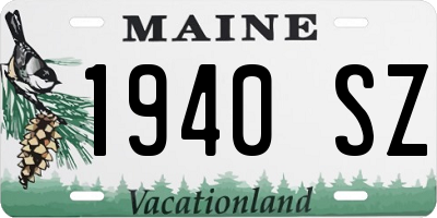 ME license plate 1940SZ