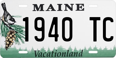ME license plate 1940TC