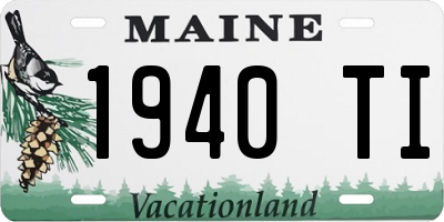 ME license plate 1940TI