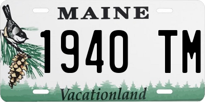 ME license plate 1940TM