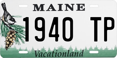 ME license plate 1940TP