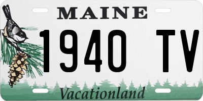 ME license plate 1940TV
