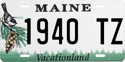 ME license plate 1940TZ
