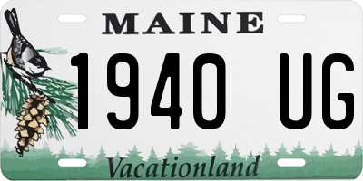 ME license plate 1940UG