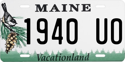 ME license plate 1940UO