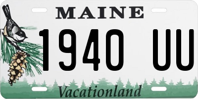 ME license plate 1940UU