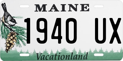 ME license plate 1940UX