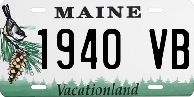ME license plate 1940VB