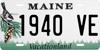 ME license plate 1940VE