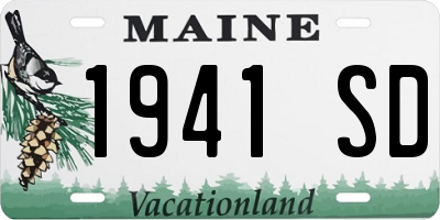 ME license plate 1941SD