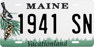 ME license plate 1941SN
