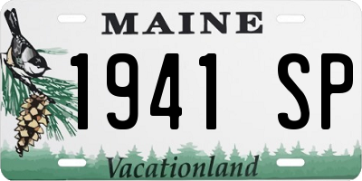 ME license plate 1941SP