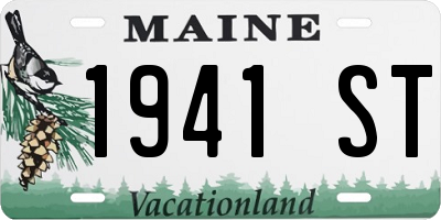 ME license plate 1941ST