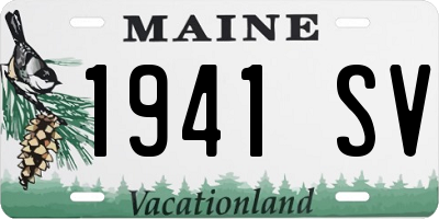 ME license plate 1941SV