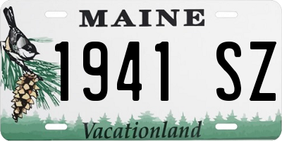 ME license plate 1941SZ