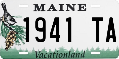 ME license plate 1941TA