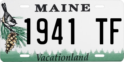 ME license plate 1941TF