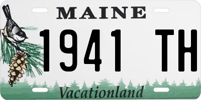 ME license plate 1941TH