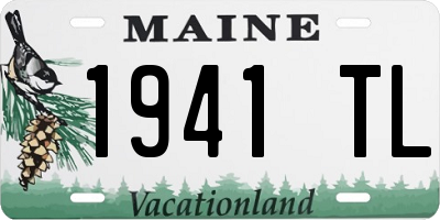 ME license plate 1941TL