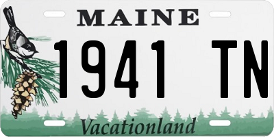 ME license plate 1941TN