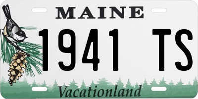 ME license plate 1941TS