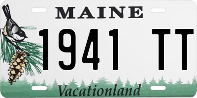 ME license plate 1941TT