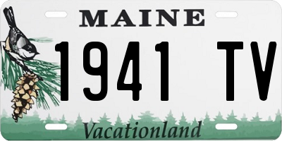 ME license plate 1941TV