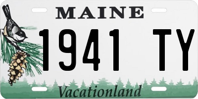 ME license plate 1941TY