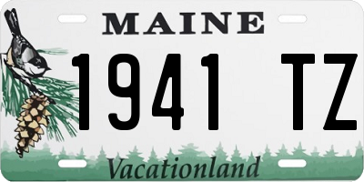 ME license plate 1941TZ