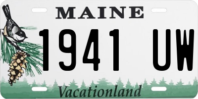 ME license plate 1941UW