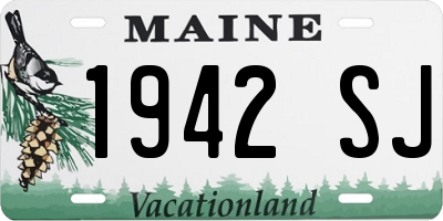 ME license plate 1942SJ