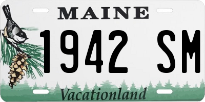 ME license plate 1942SM