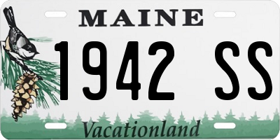 ME license plate 1942SS